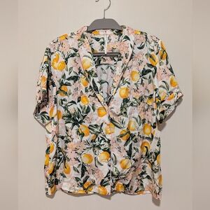 NWT By Anthropologie Silky Patterned Pajama Top